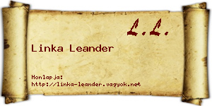 Linka Leander névjegykártya